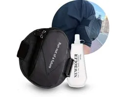 Run Out of a Future™- Hardloop Armstrap met 250ml Opvouwbare Drinkfles | Telefoonvak | Sleutelvak | Stevige Hardloopband Telefoonhouder | Waterfles Sportband | Drinkgordel | Running belt Bidonhouder | Soft Flask | Sport Arm Tas | Joggen | One size