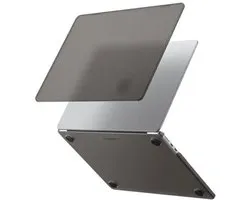 Spigen | Coque compatible avec MacBook Air 13 pouces (M5/M4/M3/M2) | Air Skin | Coque arrière | Pieds surélevés en TPU | Coque rigide transparente noire