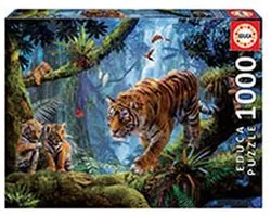 EDUCA - puzzel - 1000 stuks - Tijgers in boom