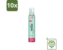 10 x WellaFlex Hold Ultra Strong Mousse - Haarmousse - Langdurige Versteviging - Flexibele Textuur - 200 ml - Grootverpakking - Vaatwasstrips - Haarversteviging - Haar Fixatie - Haar Model - Haar UV Bescherming - Haarborsteling