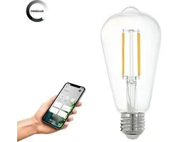 EGLO connect.z  Smart LED Lamp - E27 - Ø 6,4 cm - 2700K - Dimbaar - Zigbee