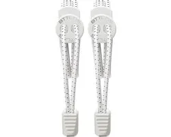 BTTLNS Elastische Snelveters - Ultragrip - Duurzaam - Elastische snel veters - multi-inzetbaar - Gemakkelijk in gebruik - Triathlon - Hardlopen - Extra flexibel - Velocity 1.0 - Wit