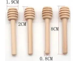 Cuillère à miel - Dipper - Bois - Honeydripper - Ustensiles de cuisine - Petit déjeuner - Bois - 8 cm