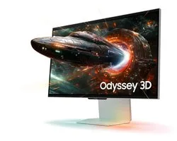 Samsung Odyssey 3D G90XF - Moniteur 3D - 27'' IPS - 3840x2160 4K - 165 Hz - 1 ms - 300 cd/m² - 1x DisplayPort, 2x HDMI - HDR10, HDR10+ - Compatible G-Sync, FreeSync Premium - Argent