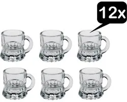 Borrelglaasjes - shotglaasjes - Oktoberfest - bierpul - borrelglas - shotglas - schnaps - set van 12 stuks