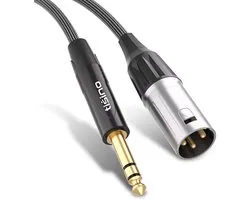 Câble TRS 6,35 mm vers XLR - Câble audio symétrique de 1 m pour équipements audio professionnels