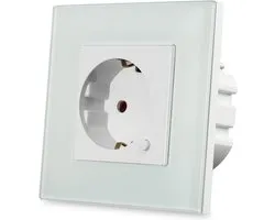 Prise murale WiFi V-tac Smarthome VT-5134 - Blanc - 10A - 2200W - Fonctionne avec Amazon Alexa et Google Home Assistant