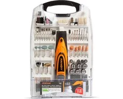 HANDY - Graveerset - Professionele Draadloze Graveerpen 230V - Graveermachine Draadloos - Oplaadbaar via Netstroom - Elektrische Graveerset 112 delig
