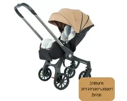 Solayne Kinderwagen - Buggy - Kinderwagen 3 in 1 - Wandelwagen - Maxi Cosi - Lichtgewicht - Inklapbaar - 0 tot 13 mdn - Khaki