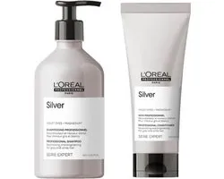 L'Oréal Professionnel SE Silver Shampoo & Conditioner - 500ml+200ml