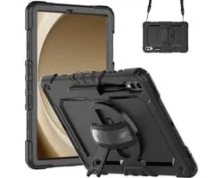 Cazy tablet Hoes geschikt voor Samsung Galaxy Tab S10 Plus / Tab S9 FE Plus / Tab S9 Plus - Shockproof Case met Screenprotector - Zwart
