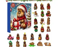 Namajunas - Capybara Adventskalender - cadeau - sinterklaas - capibara adventskalender - 24 capibara figuurtje - capibara spullen - mystery box - speelgoed - Verrassingen - adventskalender kinderen - verrassingscadeau
