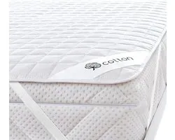 Cotton Touch Mattress Protector, Natural and Breathable Mattress Topper, Practical and Durable Mattress Protector, Hygienic All-round Cover, Optimum Anti-dust Mite Cover