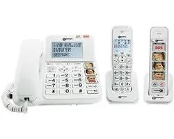 Geemarc Amplidect Combi 295 seniorentelefoon – vaste telefoon met draadloze handsets – fototoetsen