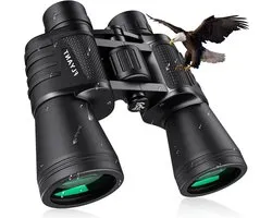 20x50 High Powered Binoculars for Adults, Waterproof Compact Binoculars with Low Light Vision for Bird Watching Hunting Football Games Travel Stargazing Cruise with Carrying Bag