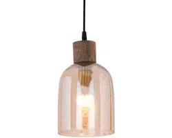 Hanglamp Recht - gespikkeld - Casamia 41006 – Amber – 13x20 cm - Plafondlamp