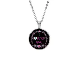 Ketting Glas - I Love You Mom