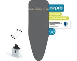 Housse table à repasser AIRPRO By Widex 6 épaisseurs - Repassage 50% plus rapide - Geen d'eau sous votre table à repasser - taille XL pour une largeur de 44 à 52 cm et une longueur de 124 à 129 cm
