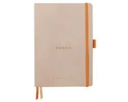 Rhodia Goalbook – A5 – 120 Bladen – Dotted – Ivoorkleurig Papier 90 g/m² – Elastieksluiting - Roze touch