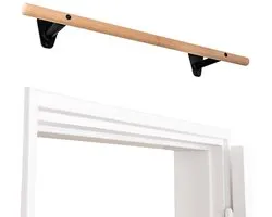 PULLUP & DIP Wood - Houten Pull-up Stang Wandmontage - Premium Beukenhout - 40mm Grip Diameter - Extra Brede Grip (100 cm)