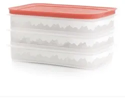Tupperware Stapeldrie vleeswarendoos, voor koelkast en diepvries bestemd — 3x 675 ml
