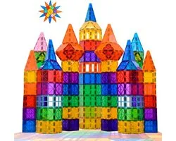 Magna Minds - Magnetic Tiles- Magnetisch Speelgoed – 135 stuks - Constructie speelgoed - Magnetische tegels - Montessori speelgoed - Magnetic toys - Magnetische bouwstenen - Speelgoed Kinderen