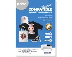 Papier de transfert pour textiles - 5+5 feuilles - vêtements foncés