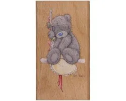 HM houten stempel - me to you - sitting happy 11.4x6.4cm