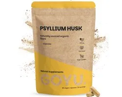 GOYU Psylliumvezels 3000 mg per dagdosering Biologisch 60 Capsules - Vezel Vlozaad vezel supplement - Psyllium husk psylliumvezels capsules - Vezel Vlozaad - Vegan - Zonder toevoegingen - Lab getest - 60 dagen voorraad per zakje