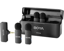 BOYA BY-V4 microfoon Zwart Microfoon met bevestigingsclip