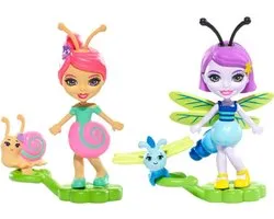 Enchantimals Bug Buddies - Saxon Snail en Dara Dragonfly speelfiguren