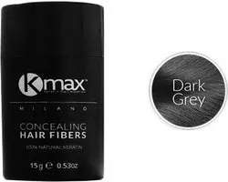 Kmax keratine haarvezels - Donkergrijs (15 gr)