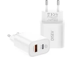 DISEV® USB C Adapter oplader USB stekker - Snellader - Telefoon oplader - Snellader