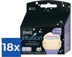 Wilkinson Lames de rasoir Wilkinson Intuition Blades Peau Sèche - 3 lames - Pack économique 18 pièces