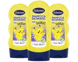 Bübchen - 2in1 Shampoo & Douchegel Pikachu - 3 x 230 ml - Voordeelverpakking