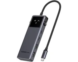 UGREEN Uno 6-in-1 USB-C hub met 10 Gbps USB-C & USB-A datapoorten 4K @60Hz HDMI voor MacBook Pro/Air, iPad Pro, Surface, XPS, Thinkpad en meer.