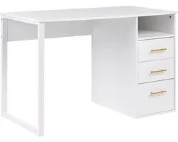 ZERLAY - Bureau - Wit - 120 x 60 cm - Vezelplaat