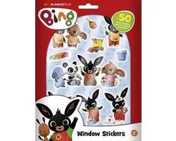 Bing Verplaatsbare raamstickers - 45+ stuks - 4 vellen - Met speelachtergrond - Peuter en kleuter speelgoed - Knutselen - Voor meisjes en jongens - Vanaf 3 jaar - Speelgoed kinderen - Totum