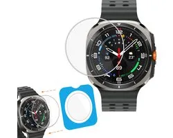 Screenprotector Geschikt voor Samsung Galaxy Watch Ultra - Gehard Glas Screenprotector - Installatie Tool