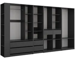 Vicco Elmo Kledingopslagkast – 50 x 200 cm Set van 5 Antraciet