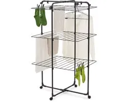 Brabantia HangOn Droogtoren - 23 m - Inklapbaar Wasrek - Matt Black