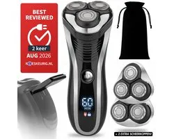 2-in-1 Scheerapparaat Mannen met Trimmer S1111 + 2 Extra Scheerkoppen - Sansbeauté® - Nat & Droog – Precisietrimmer - Elektrisch - Electric Shaver - Waterproof