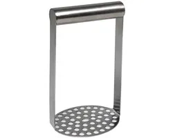 Cookinglife Aardappelstamper - Stampotstamper - Pureestamper - Potato Masher van RVS - Zilver - Vaatwasserbestendig - 15,5 cm