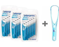 Interprox Plus Conical - 3 tot 5 mm - Blauw 3 x 6 stuks + GRATIS Halita Tongreiniger ‚Äì Voordeelpakket