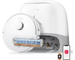 Roborock Qrevo Curv 2 Flow-Robotstofzuiger met dweilfunctie-SpiraFlow Realtime Zelfreinigende Rolmop-20.000 Pa-Dual Zero-Tangle-Systeem-AI Obstakelvermijding-Warmtewas dweil-tapijtbescherming