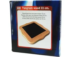 Tangram SolidWood blank,stenen zwart 22cm.