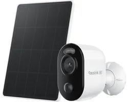 Caméra de surveillance extérieure Reolink 4K sur batterie avec panneau solaire, WiFi sans fil, Vision nocturne couleur, Détection personne/véhicule/animal