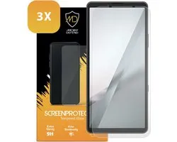 3-Pack MobyDefend Screenprotectors - Geschikt voor Sony Xperia 10 VIII - Case-Friendly Screensavers - Gehard Glas
