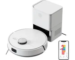 Aspirateur robot 3-en-1 Liectroux M70 Pro avec station de vidage automatique, navigation LiDAR et puissance d'aspiration de 6 500 Pa – Wit