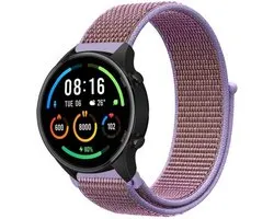 Strap-it Smartwatch bandje nylon - geschikt voor Xiaomi Watch S1 (Active/Pro) / Watch 2 Pro / Watch S3 / Mi Watch / Amazfit Balance / Bip 5 - lila